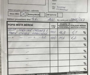 Izolácia zámku proti vzlínajúcej vlhkosti - Protokol#1