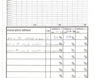 Vysušenie bezdrôtovou elektroosmózou komplexu bytových domov - Protokol#1
